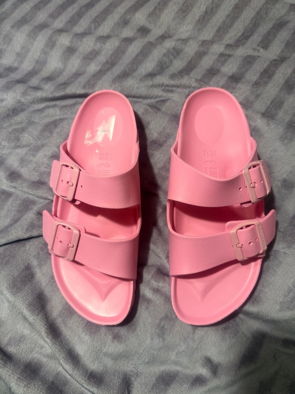 Birkenstock Pink Double Buckle Slide Sandals